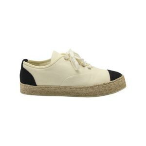 Chanel Riviera Espadrille Sneakers in White Canvas